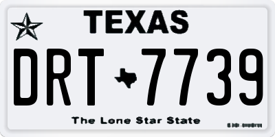 TX license plate DRT7739