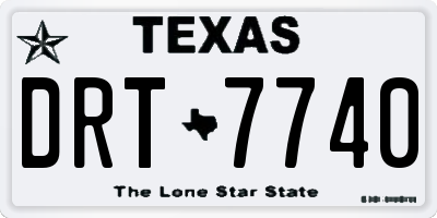 TX license plate DRT7740