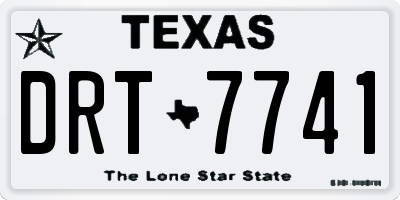 TX license plate DRT7741