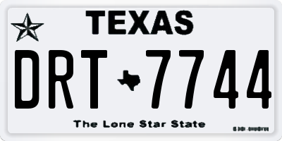TX license plate DRT7744