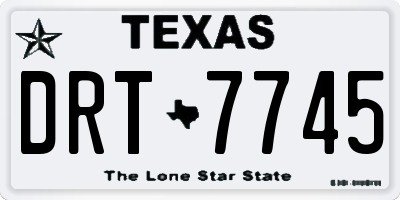 TX license plate DRT7745