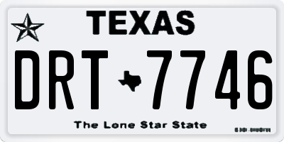 TX license plate DRT7746