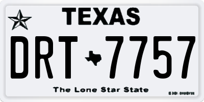 TX license plate DRT7757