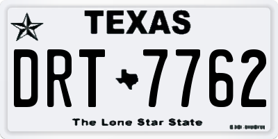 TX license plate DRT7762