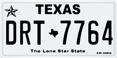 TX license plate DRT7764