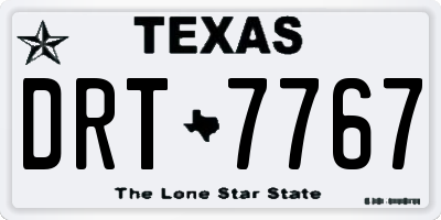 TX license plate DRT7767