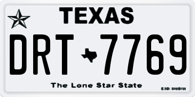 TX license plate DRT7769