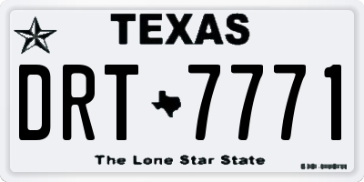 TX license plate DRT7771
