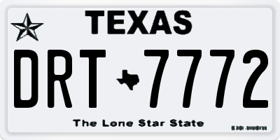 TX license plate DRT7772