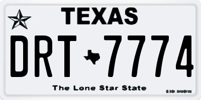 TX license plate DRT7774