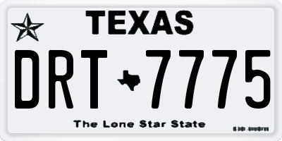 TX license plate DRT7775