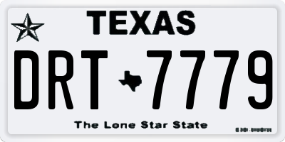 TX license plate DRT7779