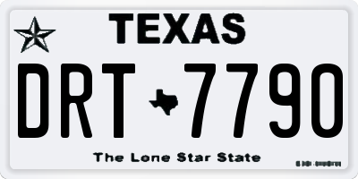 TX license plate DRT7790
