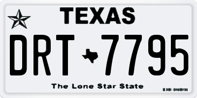 TX license plate DRT7795