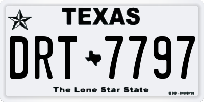 TX license plate DRT7797