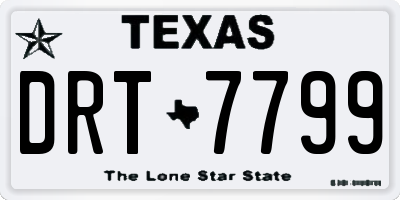 TX license plate DRT7799