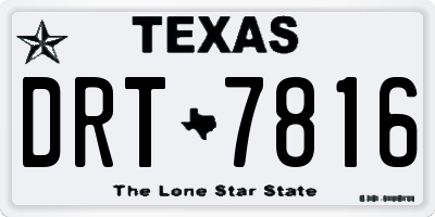 TX license plate DRT7816