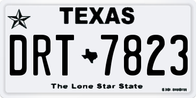 TX license plate DRT7823