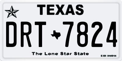 TX license plate DRT7824