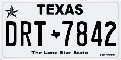 TX license plate DRT7842