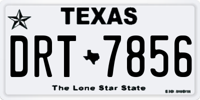 TX license plate DRT7856