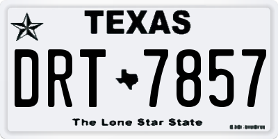 TX license plate DRT7857