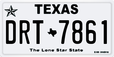 TX license plate DRT7861