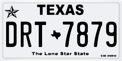 TX license plate DRT7879