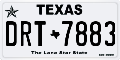 TX license plate DRT7883