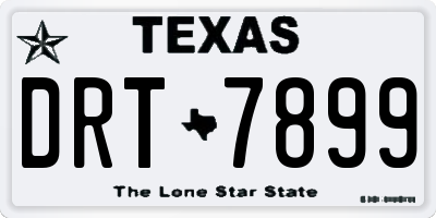 TX license plate DRT7899