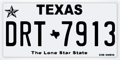 TX license plate DRT7913