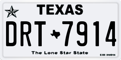 TX license plate DRT7914