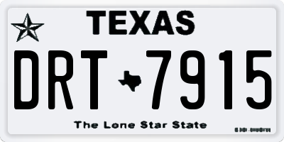 TX license plate DRT7915