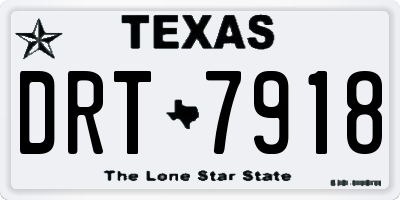 TX license plate DRT7918