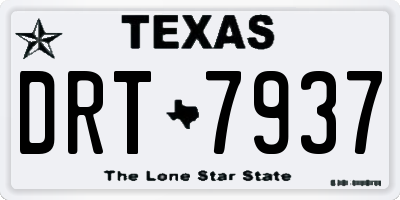 TX license plate DRT7937