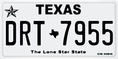 TX license plate DRT7955