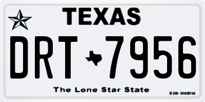 TX license plate DRT7956