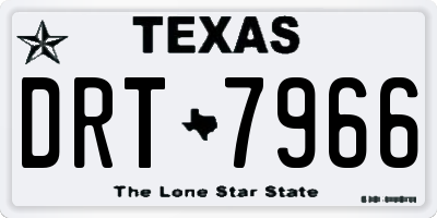 TX license plate DRT7966