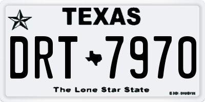 TX license plate DRT7970
