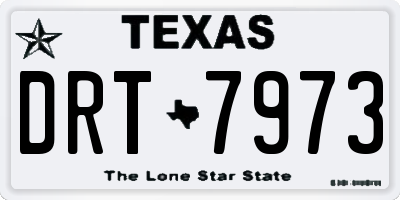 TX license plate DRT7973