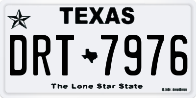 TX license plate DRT7976