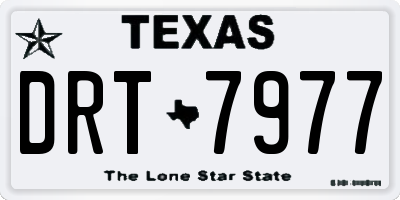 TX license plate DRT7977