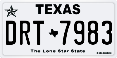 TX license plate DRT7983