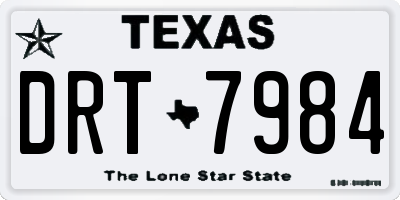 TX license plate DRT7984