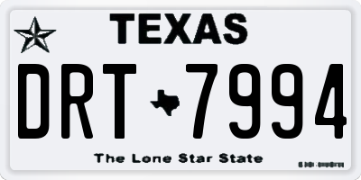 TX license plate DRT7994