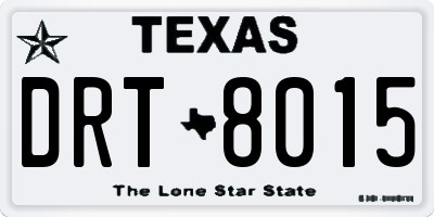 TX license plate DRT8015