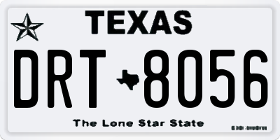 TX license plate DRT8056