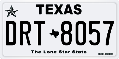 TX license plate DRT8057