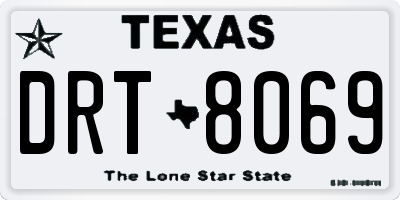 TX license plate DRT8069