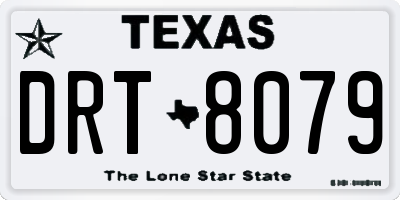 TX license plate DRT8079